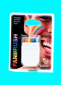 Celebrate pride with this rainbow face paint!